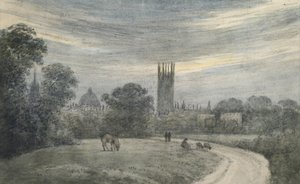 Oxford bejárata Londonból, visszaemlékezésből, 1790. július 16. (akvarell grafit felett, papíron) alkotó: John Baptist Malchair